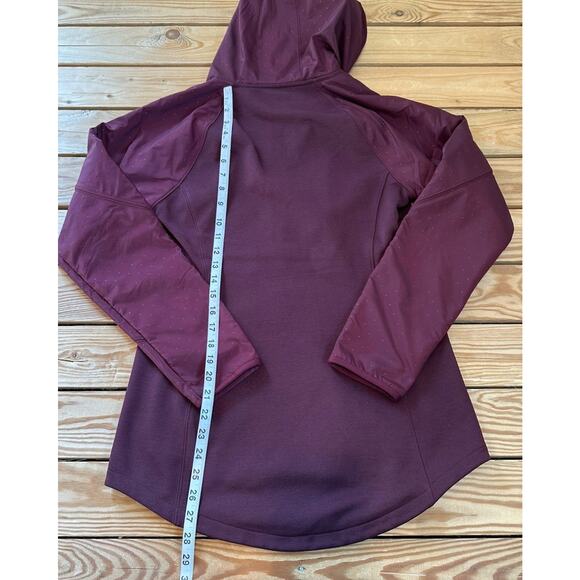 The North Face Hooded Jacket Polka Dot Size Medium Women’s Maroon Full Zip - Picture 6 of 8